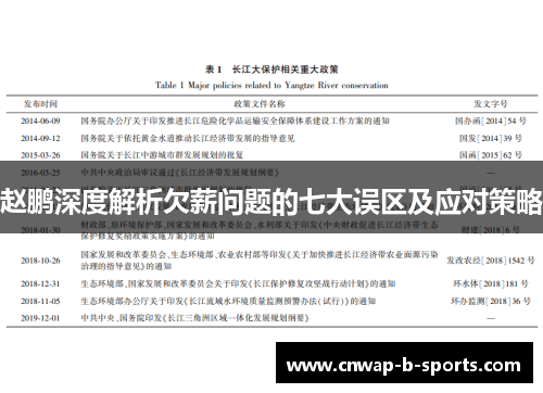 赵鹏深度解析欠薪问题的七大误区及应对策略
